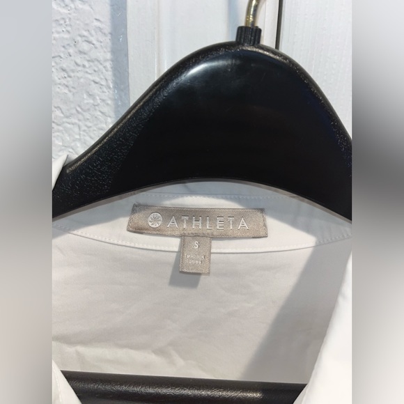 Athleta Woman’s White Button Shirt Size Small - Picture 2 of 4